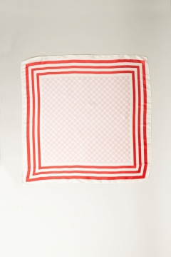 Pink Dot Red Stripe Scarf